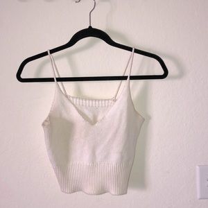 Cropped Knit Tank Top